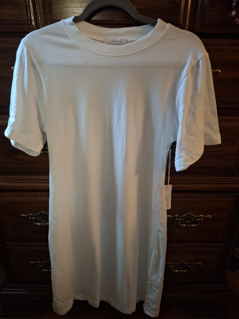 Six/Fifty White Cotton T-Shirt Dress